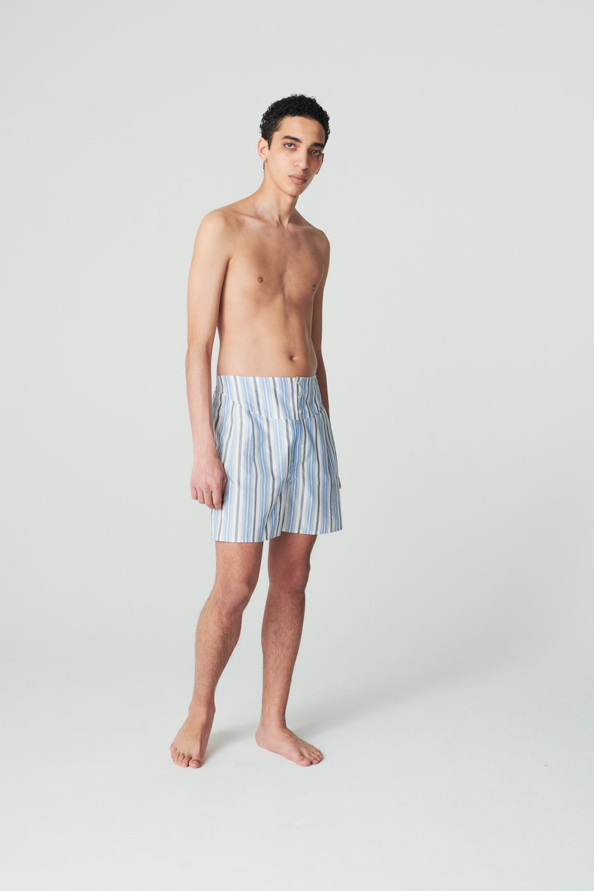 Three-Button Dress Shorts in PJs stripe