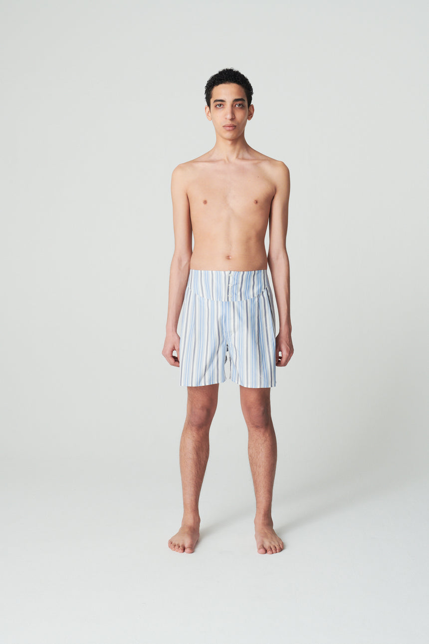Three-Button Dress Shorts in PJs stripe